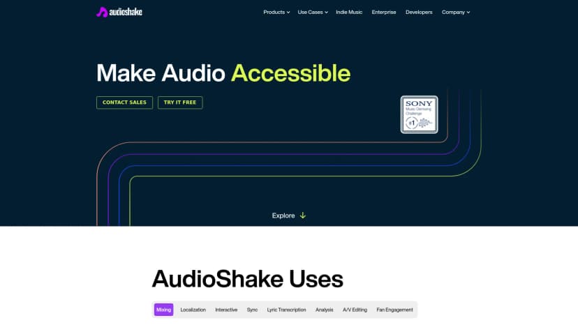 AudioShake screenshot
