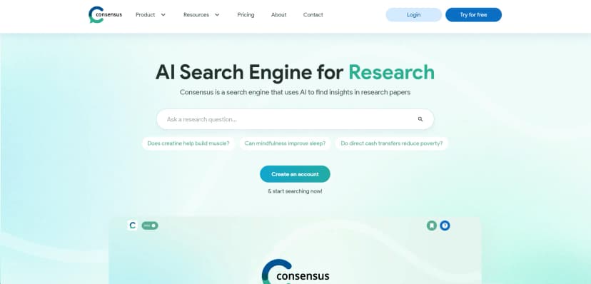 Consensus screenshot