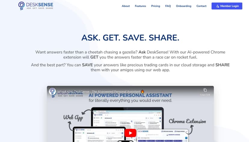 DeskSense screenshot