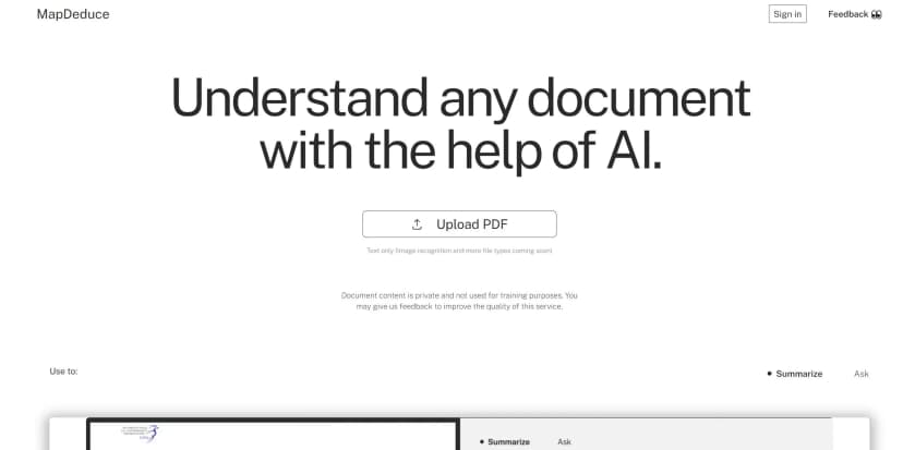 MapDeduce screenshot