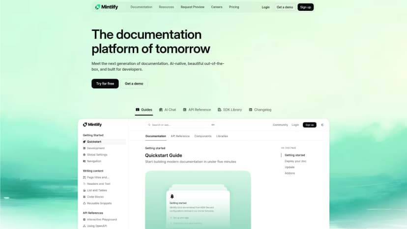 Mintlify screenshot