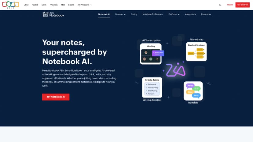 Notebook AI screenshot