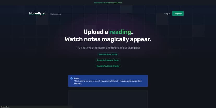 Notedly.ai screenshot