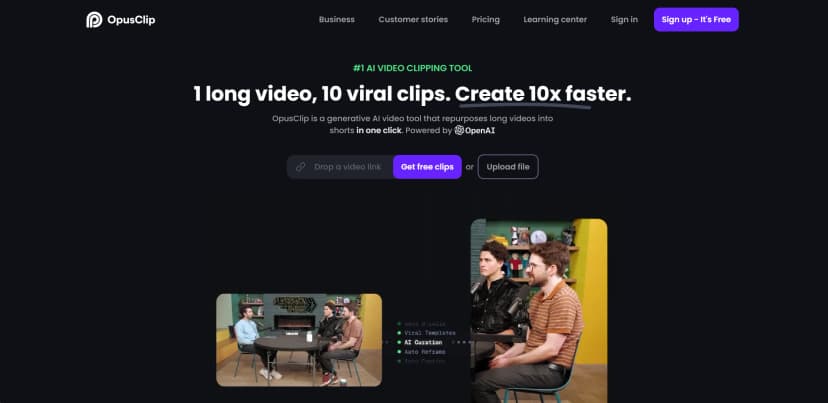 Opus Clip screenshot