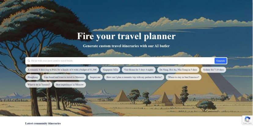 PlanTrips screenshot