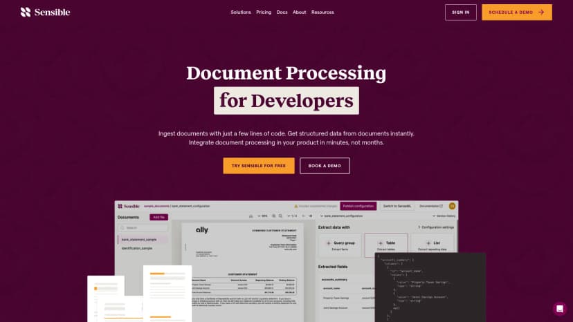 Sensible.so screenshot