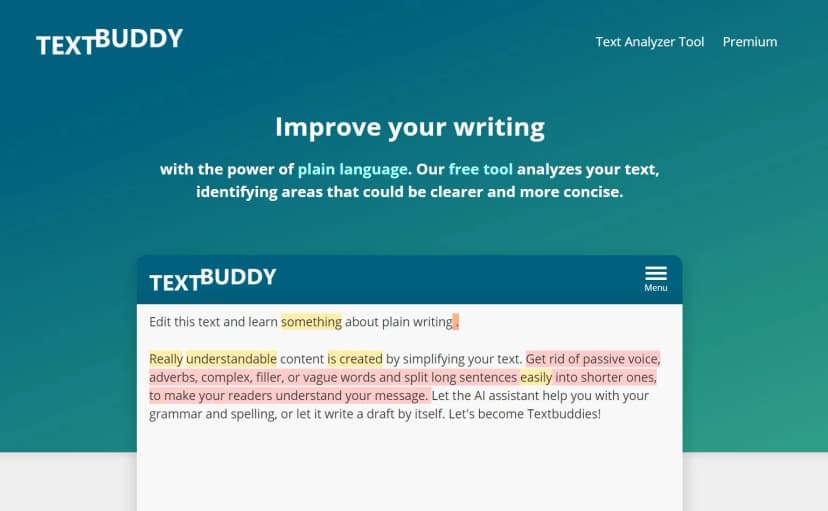 TextBuddy screenshot
