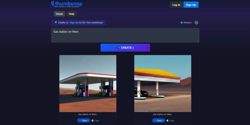 Thumbsnap screenshot