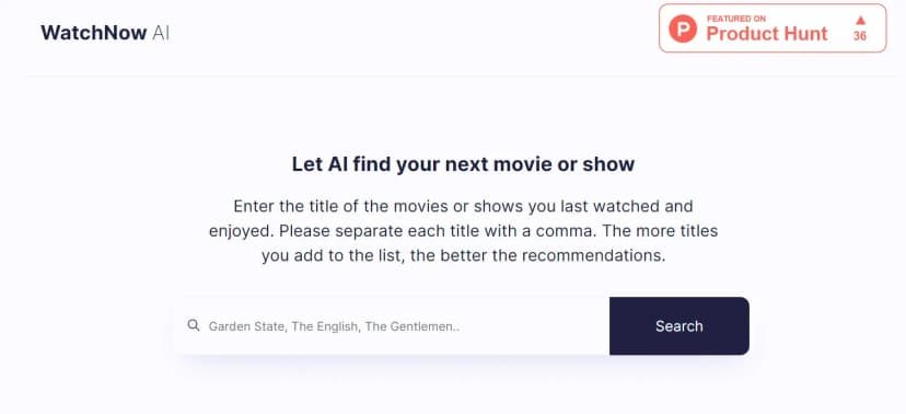 WatchNow AI screenshot