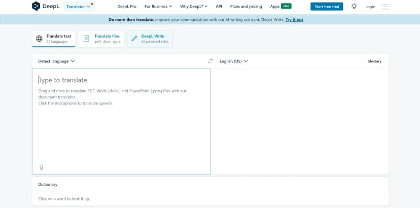 DeepL Translator screenshot