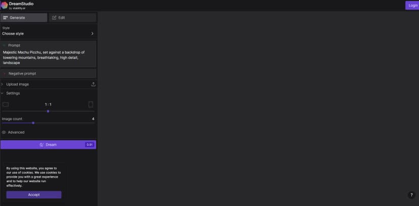 DreamStudio screenshot