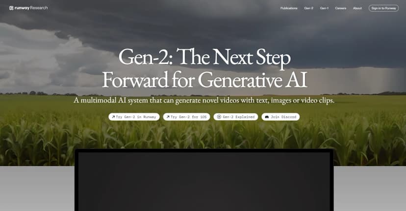 Gen-2 by Runway screenshot