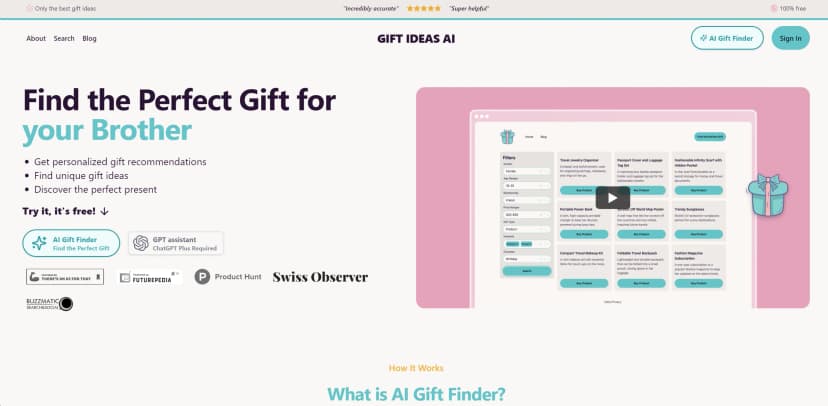 Gift Ideas AI screenshot