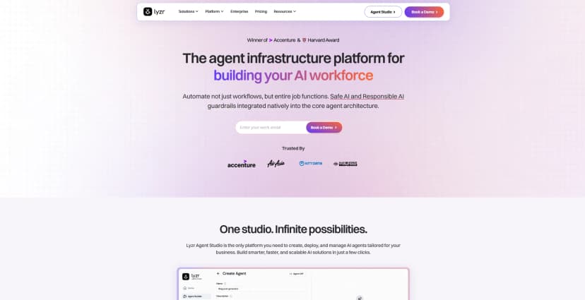Lyzr Agent Studio screenshot