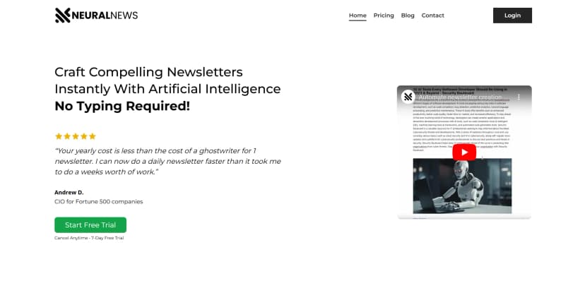Neural Newsletters screenshot