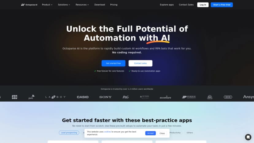 Octoparse AI screenshot