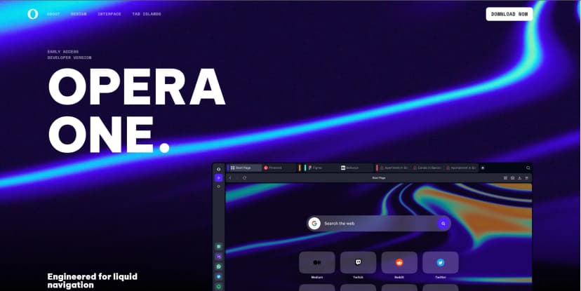 Opera One Browser screenshot