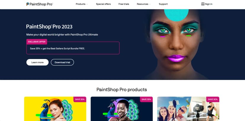 PaintShop Pro screenshot