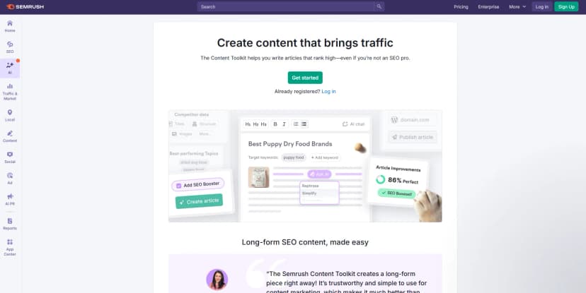 Semrush Content Toolkit screenshot