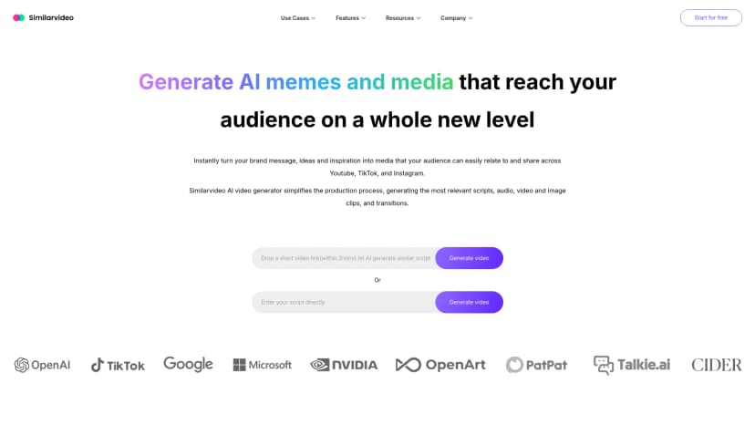 Similar video screenshot