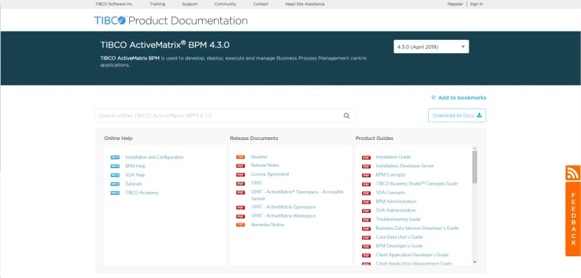 TIBCO ActiveMatrix BPM screenshot