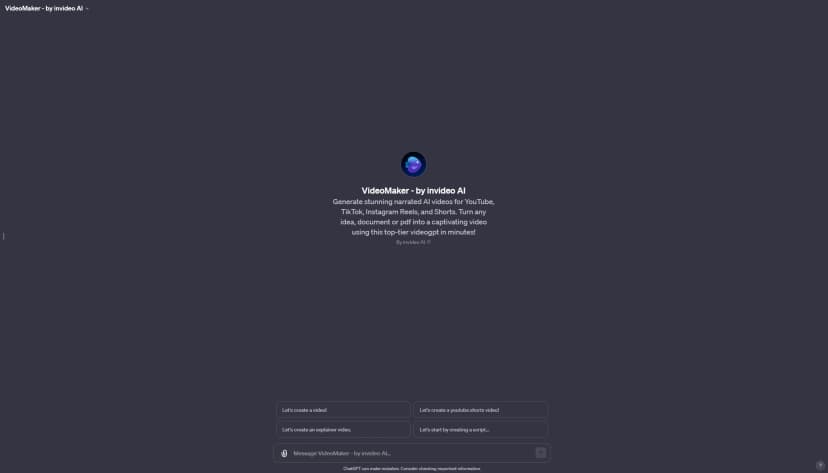 Videomaker by Invideo AI screenshot