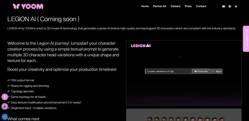 Yoom Legion AI screenshot